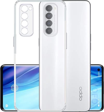 LuxeBass Siliconen hoesje geschikt voor Oppo reno 4 Pro - Transparant - Soft Cover - telefoonhoes - gsm hoes - telefoonhoesje