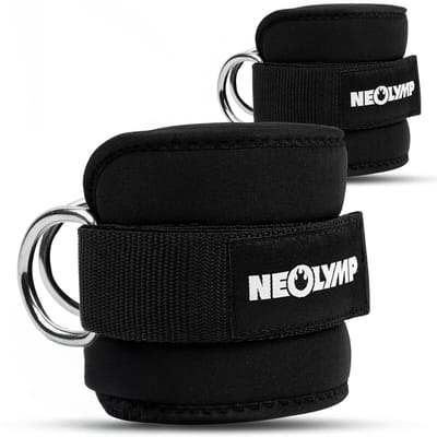 NEOLYMP Set van 2 Enkelbanden kabelmachines- Kickbase enkelband met comfortabele voering