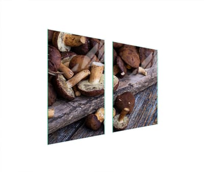 TMK ArtDeko - Snijplank - 65x52 cm - Grzyby - Glas