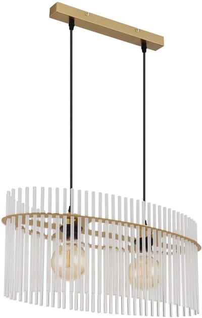 Globo - hanglamp - GORLEY - goud - glas - grote eettafellamp - E27 - 15698H3M