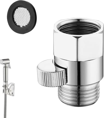 Hoofddouche met Afsluitklep 1/2 Inch - Messing Hoekafsluiter met Rubber Seal voor Handdouche en Waterdistributie