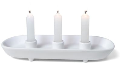 Jens Living - Keramieken Kandelaar Triple Wit.