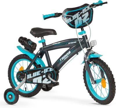Loopfiets 14 inch Blauw voor Jongens en Meisjes | Inclusief Zijwieltjes en Stuur
