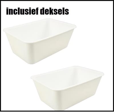 PP Magnetron bakjes / Microgolfoven bakken 1000 cc 25 stuks met deksel 100% Recyclebaar Vershoudbakjes, ook geschikt voor Diepvries
