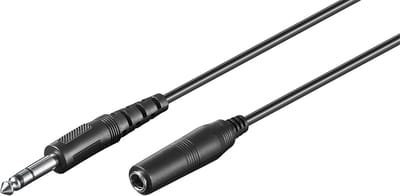 Pro AUX headphone and audio extension cable 3-pin 6.35 mm