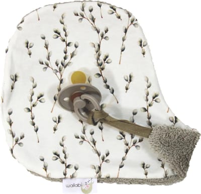 Wallabiezzz Speendoekje - Speenknuffel - Baby - Taupe - Wilgentak