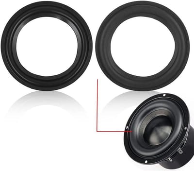 Schuim Luidspreker Rand Surround voor Reparatie van Subwoofer - Zwart - Vervanging Onderdeel met 4 inch Diameter