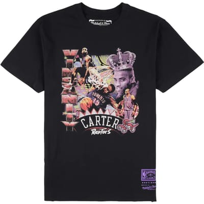 Mitchell And Ness Toronto Raptors NBA Player Retro Photo Vince Carter T-shirt Zwart