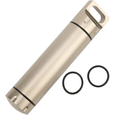 Waterdichte Medicijnkoker van Aluminiumlegering Outdoor Survival Opbergcontainer Droge Fles LSand Kleur zand