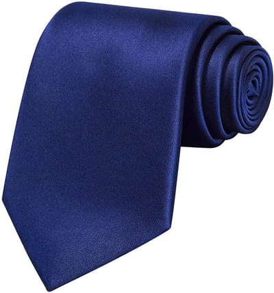 Fako Fashion - Stropdas - Effen - Satijn - 8cm - 145cm - Donkerblauw