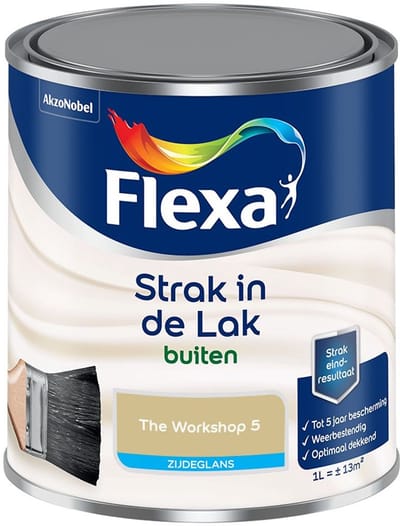 Flexa - Strak In De Lak Buitenlak Zijdeglans - The Workshop 5 - Mengverf - 1 L