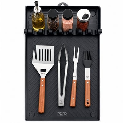 PyroProducts Magnetische BBQ Gereedschapsmat - BBQ Accessoires - Hittebestendig tot 230°C - Antislip - Voor Grill & Keuken