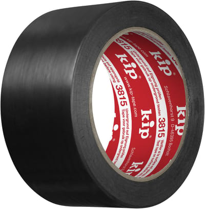 Kip 3815-85 PVC beschermtape 50 mm x 33 m zwart / bestand tegen water, zuren, basen, oliën, enz. / UV-bestendig / kleeflaag van natuurrubber / zachte en duurzame PVC-folie