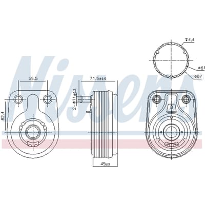 Olie radiator, motorolie NISSENS 91372