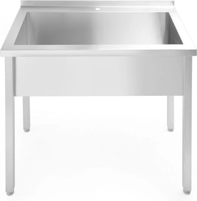 HENDI Enkele spoeltafel – roestvast staal – verstelbare poten – 800x600x850 mm