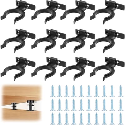 Zelfklevende Keuken Pedestal Bevestigingen - 12 Stuks Bevestigingsclips met 30 Schroeven voor Keukenplinten en Voeten van 32-42mm