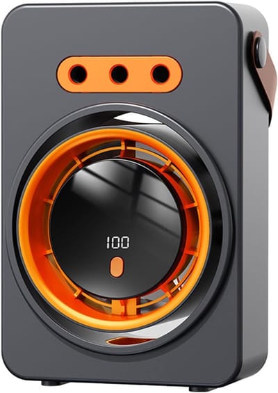 Bureauventilator met verneveling - USB ventilator voor wandmontage, 100 standen en waterfunctie, compacte verkoeling voor slaapkamer, bureau en thuisgebruik, zwart