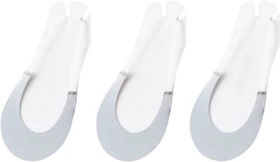 3 Paar Onzichtbare Sneakersokken Dames Zomer Antislip Sokken voor Hoge Hakken, Siliconen Voetsokken, Ijszijde, Dunne Half-Palm Sokken - Grijs