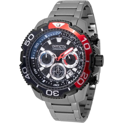 Invicta TI-22 49497 Heren Horloge - Quartz Uurwerk - Titanium met zwarte Wijzerplaat - 48mm