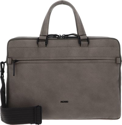 PICARD Leren Business tas Schoudertas met laptopvak Casual Business Bag Taupe