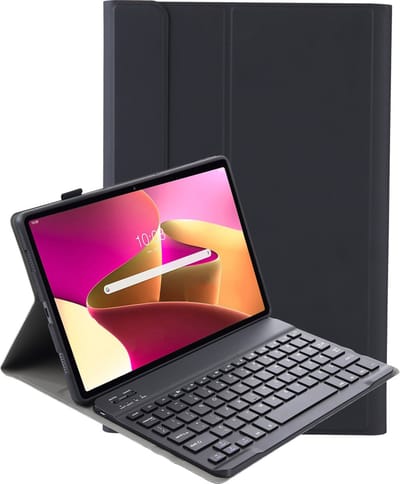 Hoesje - Geschikt voor Lenovo Tab M10 Plus (3e / 3rd Generatie) - Toetsenbord Case - Keyboard Book Cover - Hoes - Zwart