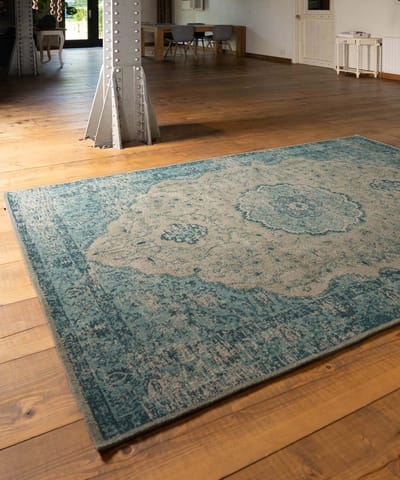 Vintage vloerkleed - Village grijs/blauw 160x240 cm