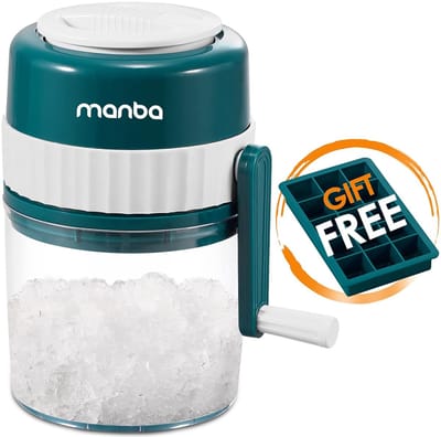 Slush machine handmatig met ijs schaafmachine draagbaar BPA-vrij 1L ijsblokjesmaker voor granita, slush en koude dranken