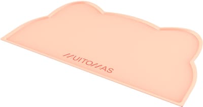 Muitomas Voer- en drinkbak mat - Hygiënisch - Antislip - Beschermt de vloer - Peach Fuzz