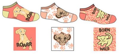 Disney The Lion King Sneakersokken - Maat 23-26 - Kindersokken - 3 paar - Voor kinderen - Secret uitvoering