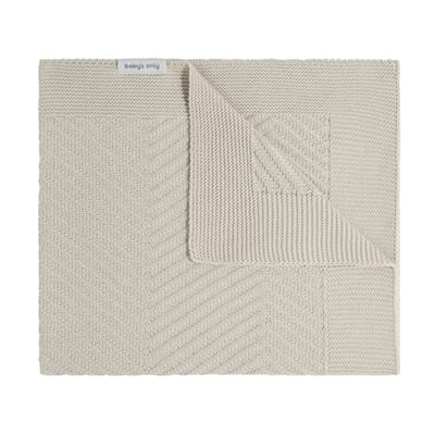 Baby's Only Wiegdeken Grace - Baby deken met visgraat motief - Babydeken uit katoen en acryl - 0 tot 6 maanden - Beige - 70x95 cm