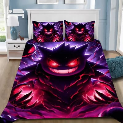 Dekbedovertrek Kussensloop Beddengoedset Cartoon Evil Gengars Volwassen Jongen Meisje Slaapkamerdecoratie Kinderen Cadeau Eenpersoons Tweepersoons Groot Formaat 240x220cm 3pcs
