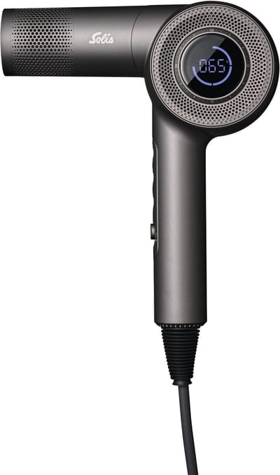 Solis AirVolution 380 Föhn - Professionele Haardroger met Ionentechnologie - 1600W - 4 Snelheden en 4 Warmtestanden - Koude Luchtfunctie - LED Display - Lichtgewicht - Zwart