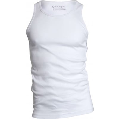 Garage 401 - Singlet Semi Bodyfit ronde hals wit XL 100% katoen 1x1 rib