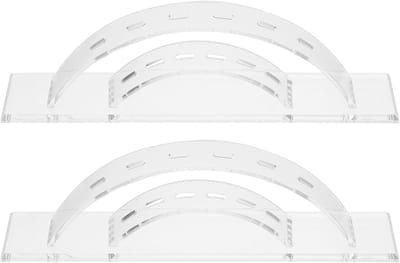 Pincet Opberger - Hulpmiddel Houder - Beauty Tools Organiseren - Zes Vaks Indeling - 23 cm Lengte - Transparant