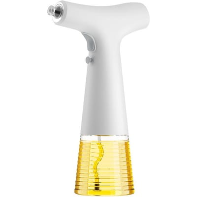Elektrische Olijfolie Spray Fles Dispenser USB Opladen Creatieve Sojasaus Pot Azijn Opslag Fles Voor BBQ Keuken Olie Sproeier wit