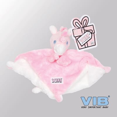 VIB® - Knuffeldoekje Unicorn - Roze - Babykleertjes - Baby cadeau - zwangerschap aankondiging - geboorte cadeau