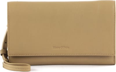 Marc O'Polo Leren Schoudertas Frida Crossbody Bag Wheat Field Lichtbruin
