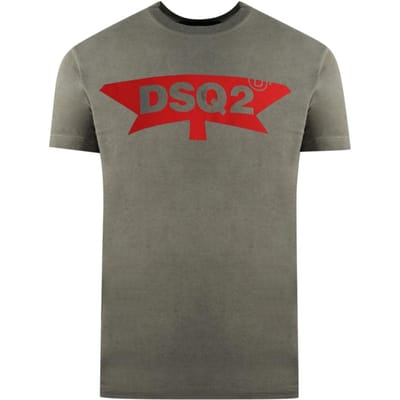 DSquared2 Heren Vet Logo T-Shirt (Grijs)