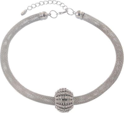 Behave Klassieke ketting met hanger en steentjes