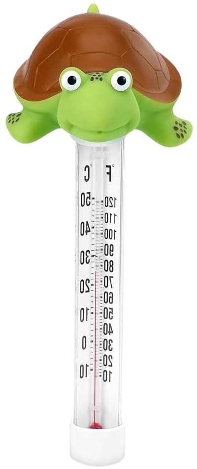 Swimming Pool Turtle Thermometer Floating Animal Thermometer with Large Display Animal Shape Shockproof Waterproof for Fish Ponds Pond Garden Outdoor