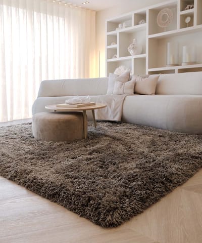 Shaggy vloerkleed - Sveve taupe 80x150