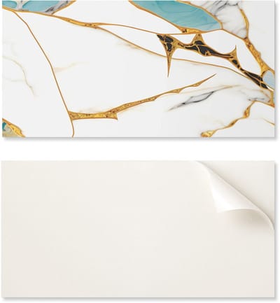 Esthetische vinyl wandbekleding met print 100x50 cm Elegant marmerpatroon met nerven