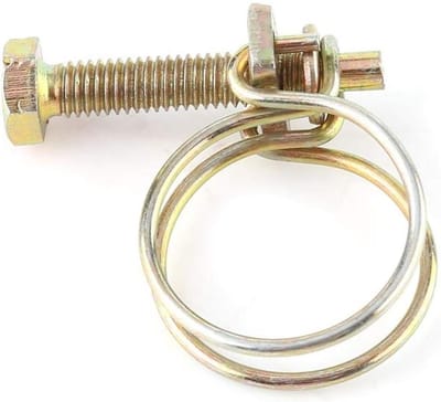 Ronte - Dubbele Draad Slangklemmen voor Waterslang - Set van 10 - Instelbaar - Sanitair - 19 mm - Barb Klemmen - Buis Clips - Hoepel Vastklemmen - Waterslang Accessoires.
