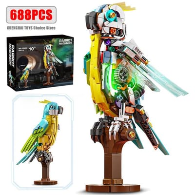 Hoge Kwaliteit 688 Stukken Hoge Kwaliteit Papegaai Hoge Kwaliteit Bouw Collectie kit Hoge Kwaliteit Mechanisch Hoge Kwaliteit Vogels Hoge Kwaliteit Bouw