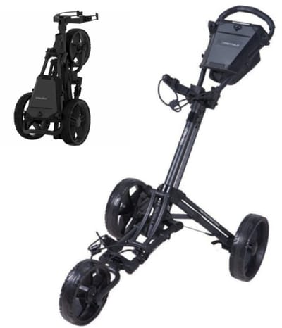 FastFold Tri-Go Golftrolley - Zwart