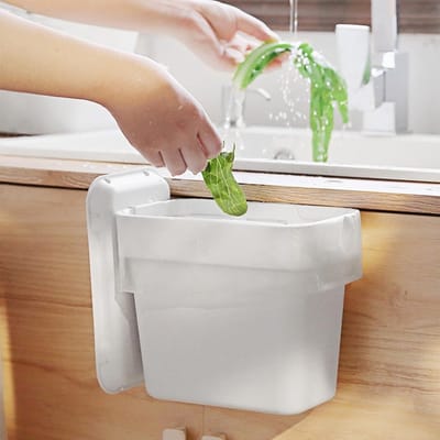 Hanging Compost Bin van 2.8 L voor Keuken, Kantoor en Badkamer - Ideaal voor Afvalscheiding en Duurzaam Gebruik
