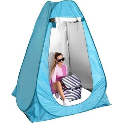 Springos Pop-Up Tent - 1 persoons - Omkleedtent - Festival - Strand - 120 x 120 x 190 - Blauw