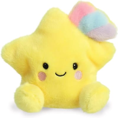 Pluche Vis Ster - Knuffel Vis - Spelen en Knuffelen - Gemaakt van gerecyclede materialen - 12 cm - Geel