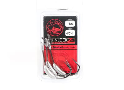 Tackle Tactics TT ChinlockZ verzwaarde wormhaak 1/6 oz 4/0 3/pack (0862)