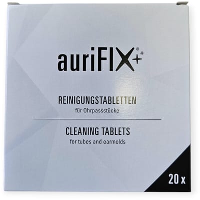 Hörluchs auriFIX Reinigingstabletten – grondige reiniging voor oorstukjes en otoplastieken